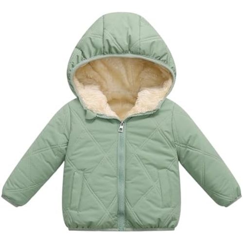 Baby Boys Girls Toddlers Winter Coats Puffer Jacket Hooded Down Snow Jacket Coat Outerwear