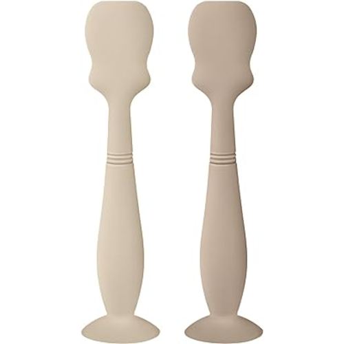 Large Size Baby Diaper Cream Spatula Applicator Soft Silicone Baby Butt Paste Spatula (2Pack, Sand/Natural)