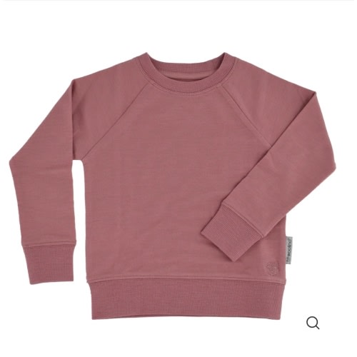 Kids Merino Wool Crew Neck Sweatshirt, Mauve Pink