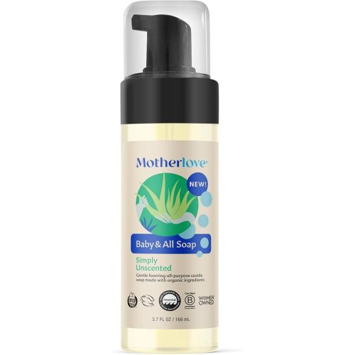 Motherlove Baby & All Soap (5.7 oz) Gentle Foaming All-Purpose Castile Soap Made with Organic Ingredients – Simply Unscented