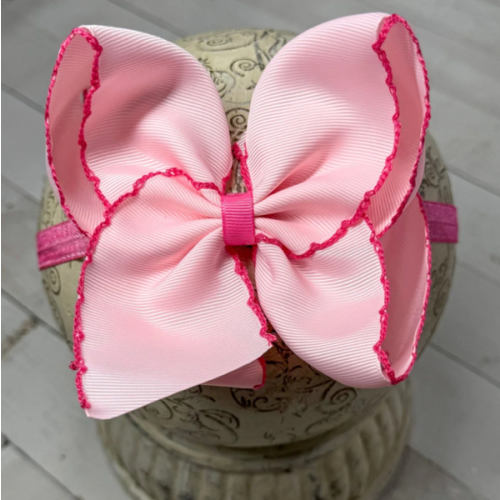 5" Classic Moonstitch Boutique Bows Girls Hair Accessories | Clip or Headband