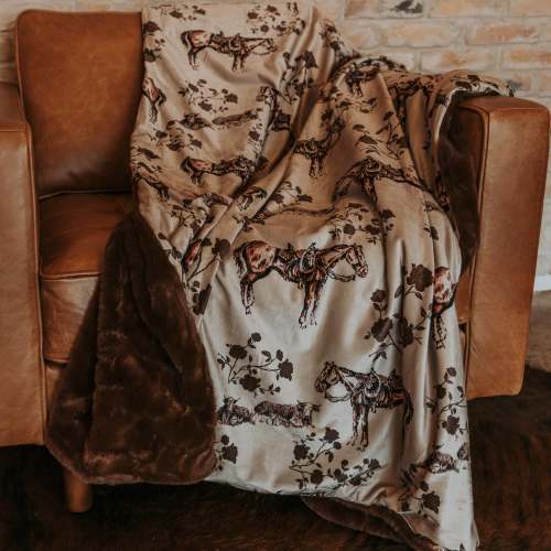Prairie Rose Plush Throw Blanket – Cowkid Clothing Company