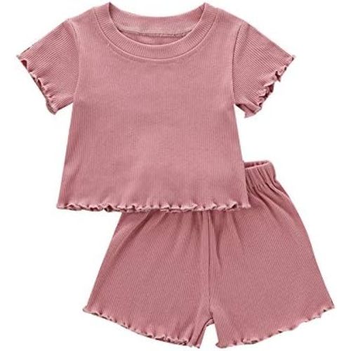 Toddler Girl Clothes Summer Outfit Short Sleeve Shorts Set 12M-5T