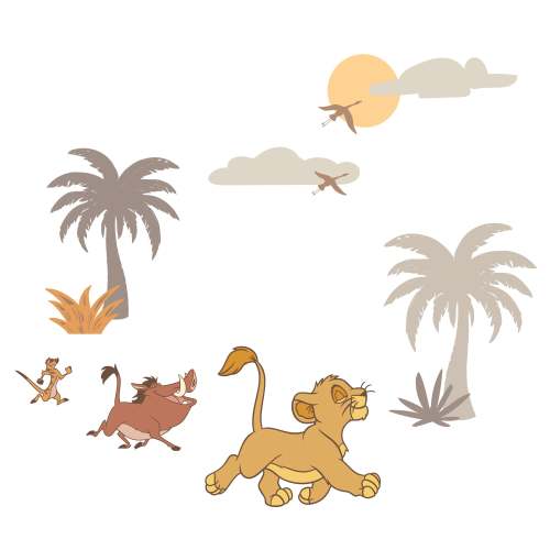 Disney Baby Lion King Safari Mural-Like Wall Decals/Stickers – Lambs & Ivy