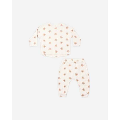 Long Sleeve Tee + Pant Set Pink Daisies – Rylee + Cru