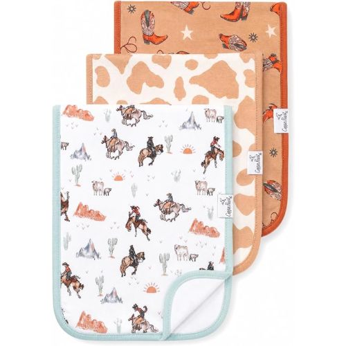 Copper Pearl Baby Burp Cloth Large 21''x10'' Size Premium Absorbent Triple Layer 3-Pack Gift Set Boone