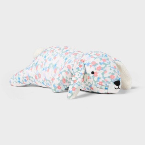 Floral Bunny Weighted Plush Kids' Throw Pillow - Pillowfort™