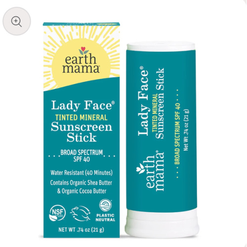 Lady Face­­® Tinted Mineral Sunscreen Stick | Earth Mama