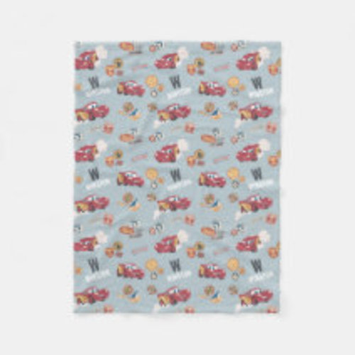 Disney Cars Lightning McQueen Birth Stats Fleece Blanket | Zazzle