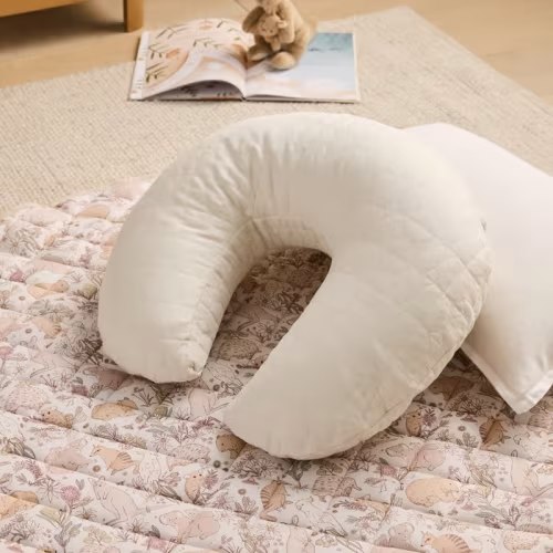 Adairs Baby - Vintage Washed Linen Coconut Nursing Pillow | Adairs
