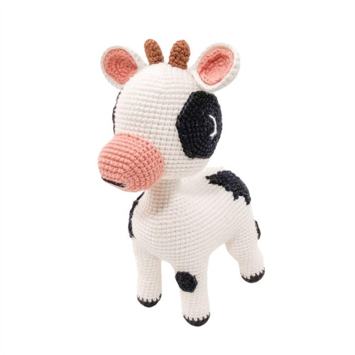 Organic Hand Knit Cow Toy