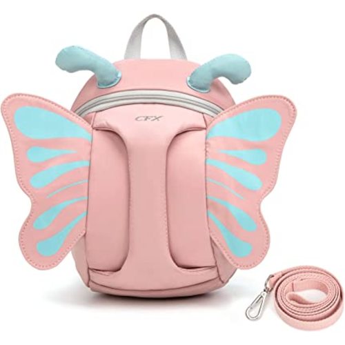 CFX Backpack Leash for toddlers Anti Lost Toddler Leash with Safety Handle, Attractive child backpack leash(Pink Butterfly)