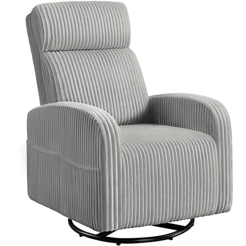 Yaheetech Corduroy Swivel Nursery Glider Chair for Nursery Room Living Room & Reviews | Wayfair