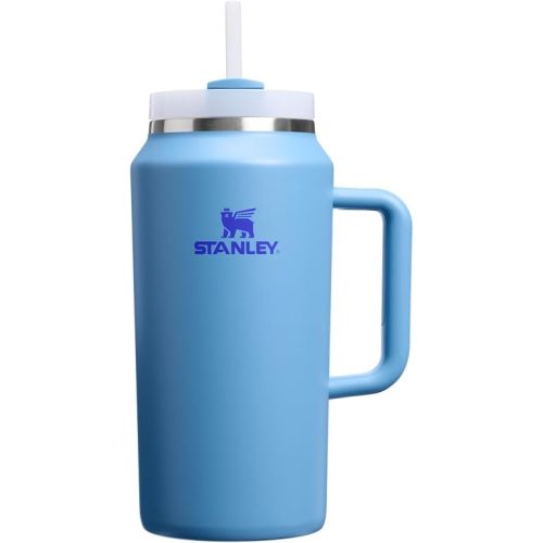 STANLEY Quencher H2.0 Tumbler with Handle and Straw 64 oz | Flowstate 3-Position Lid | Cup Holder Compatible for Travel | Insulated Stainless Steel Cup | BPA-Free | Blue Sky