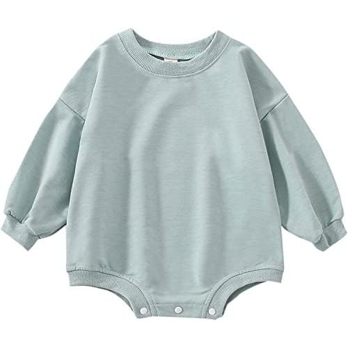 Baby Boy Girl Bubble Shirt Romper Outfit Short Sleeve Summer Bodysuit Top Newborn Oversized Crewneck Jumpsuit