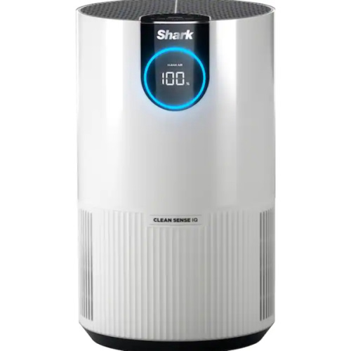 Shark - Clean Sense Air Purifier 500, Clean Sense IQ, NanoSeal True HEPA, 500 sq. ft., Filters 99.9% of allergens, Pro Odor Lock - White