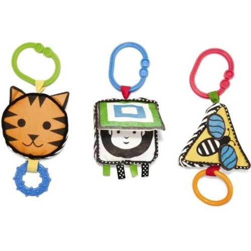 Manhattan Toy Wimmer-Ferguson Clip and Discover Shapes Travel Activity Set - Rattle & Teether