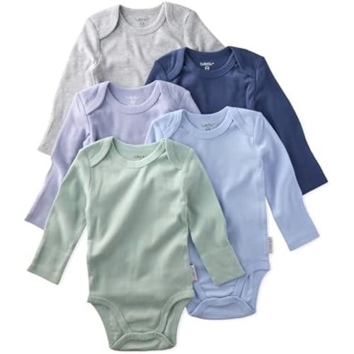 Butterblu Blake 5-Pack Long Sleeve Bodysuits 100% Organic Cotton, Unisex