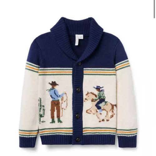 Boy Ash Heather The Cowboy Cardigan by Janie and Jack