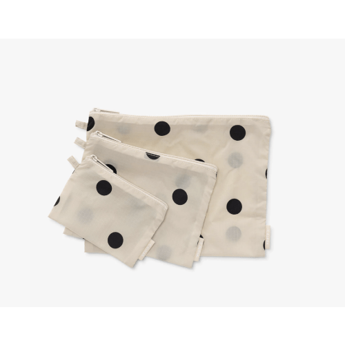 Calpack Compakt Zip Pouch Set, Polka Dot