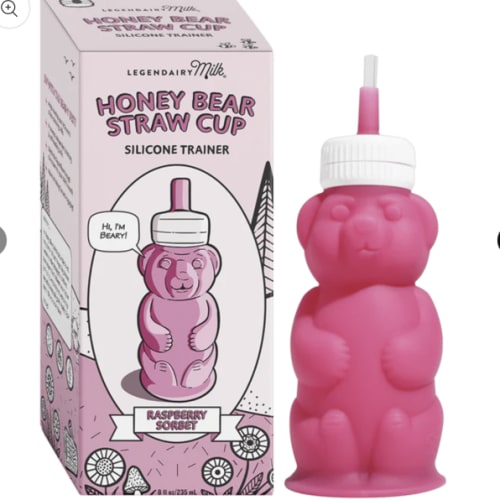 Honey Bear Straw Cup | Legendairy Milk Raspberry Sorbet Color