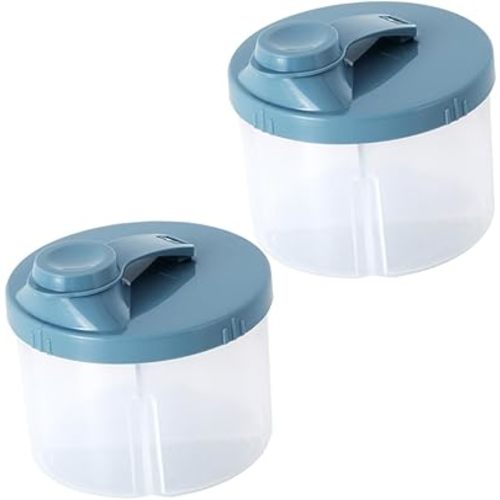 2Pcs Portable Milk Powder Dispenser Four Compartment Container for Formula Storage Travel Friendly Design for