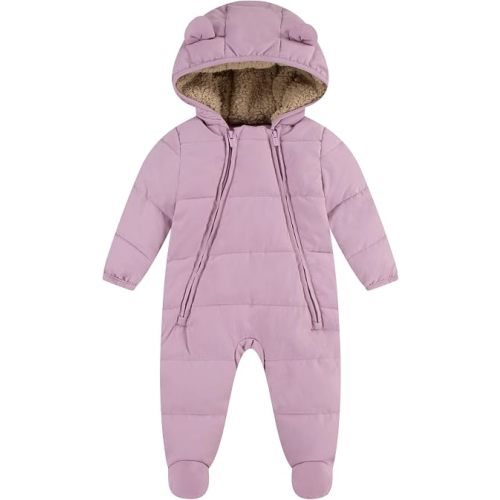 Huggies Unisex Baby Sherpa Lined Footed Snow Suit