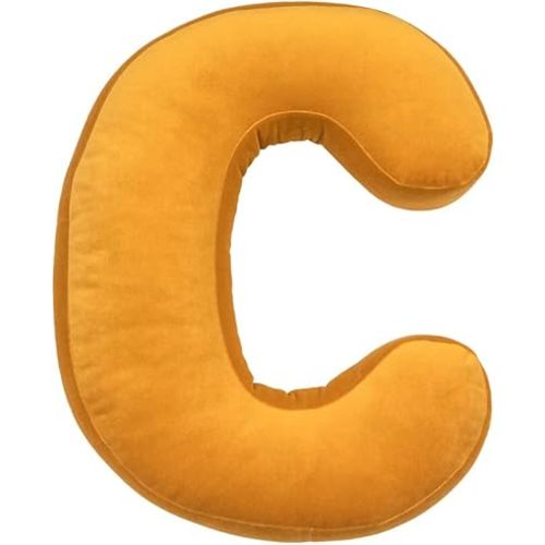 vctops Soft Velvet Letter Pillow English Alphabet A to Z Letter Decorative Throw Pillow for Bedroom Living Room Decor (C,16"x13.5")