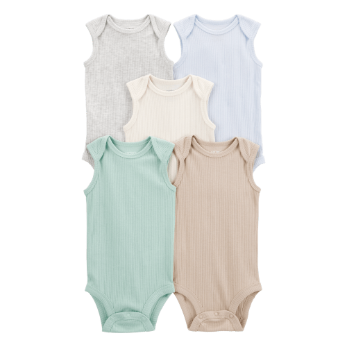 Baby 5-Pack Sleeveless Bodysuits | Carter's