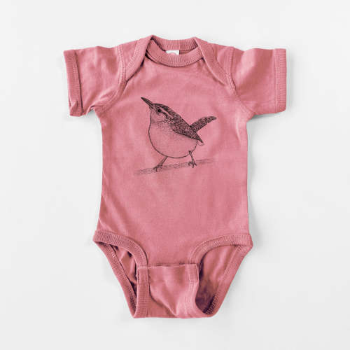 Carolina Wren - Thryothorus ludovicianus - Baby Fine Jersey Bodysuit, 6-12 Months