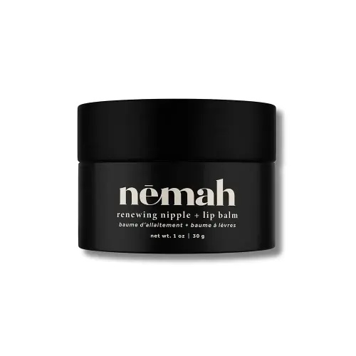 Nemah - Organic Nipple Balm, Nipple Cream Safe for Breastfeeding - 2-in-1 Nipple Butter & Lip Balm, Nursing Nipple Balm - Non-Greasy, Vegan, & Cruelty-Free - 1 oz.