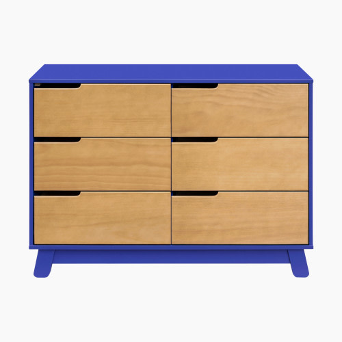 babyletto Hudson 6-Drawer Double Dresser - Cobalt And Honey