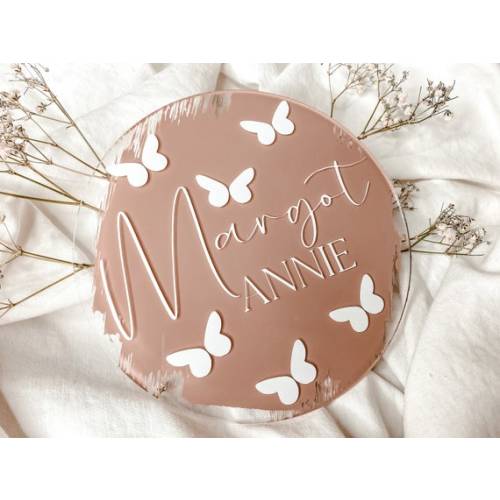 Acrylic Baby Girl Name Sign Birth Announcement  Nursery Name - Etsy