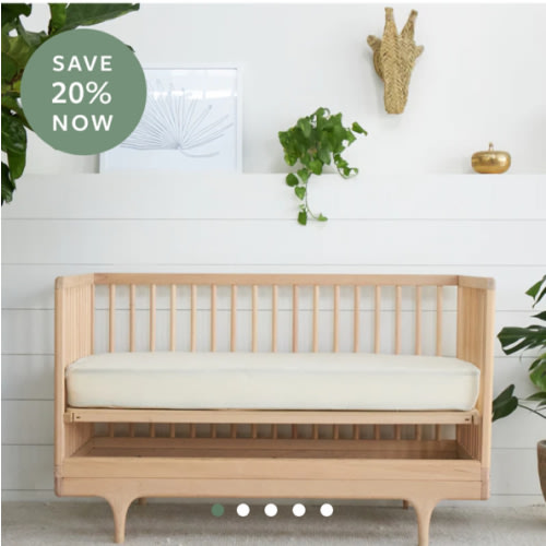 Organic Waterproof Crib Protector Pad | Avocado Green Mattress