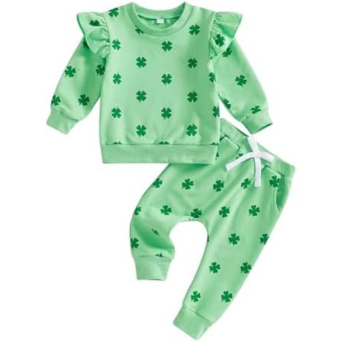 3Pcs Baby Girl St Patrick’s Day Outfit 6-12M
