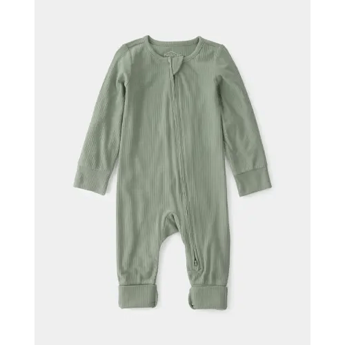 Baby 2-Way Zip PurelySoft Sleep & Play Pajama - Green