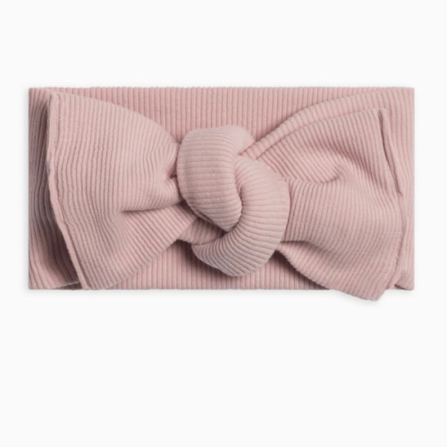 Ribbed Bow Wrap - Rosa