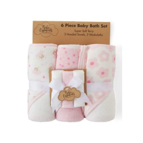 Baby Girls Bath Towel Set