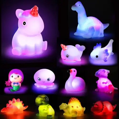 Lihgt-up Bath Toy,Cute Dinosaur Mermaid Animal Model Toys fo - TikTok Shop