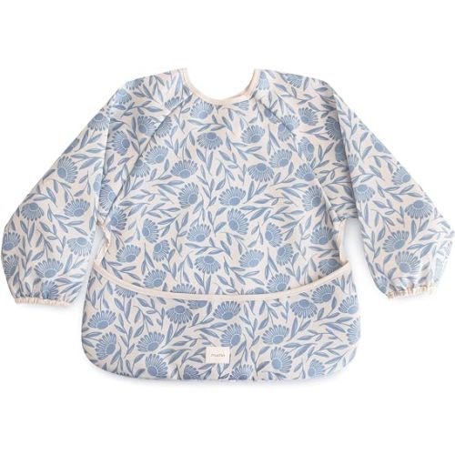 mushie Long Sleeve Baby Bib | Water Resistant Adjustable Fit