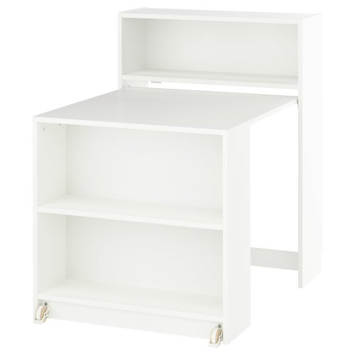 BILLY Bookcase with foldable table - white 80x33/112x106 cm (31 1/2x12 3/4/44 1/4x41 3/4 ")