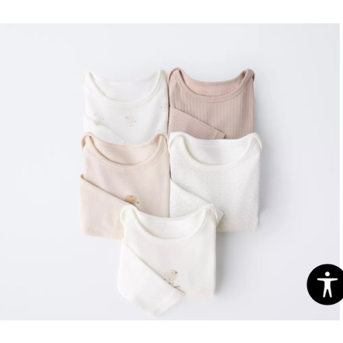 FIVE-PACK OF CHICK BODYSUITS - taupe brown | ZARA United States