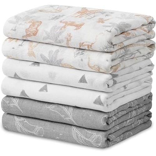Gllquen Baby Receiving Blankets Muslin Swaddle Blanket for Newborn Girl Boy