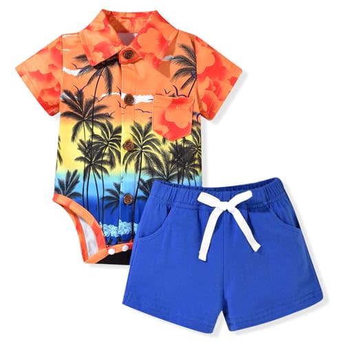 MINIFEIKO Baby Boy Hawaiian Outfit