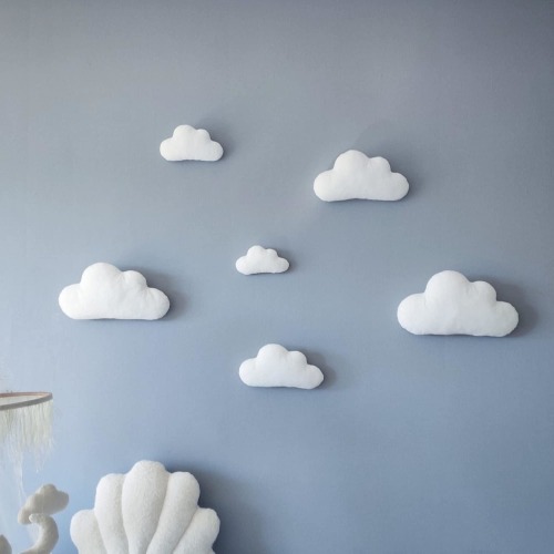 Cloud wall decor Set Clouds Wall Hanging White Soft Clouds Cot Decorations Baby Room Decor Sky Wall Clouds Cute Wall Decorations Wall art