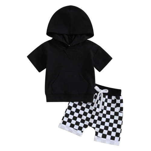 Hooded Short Sleeve Checker Set – The Ollie Bee