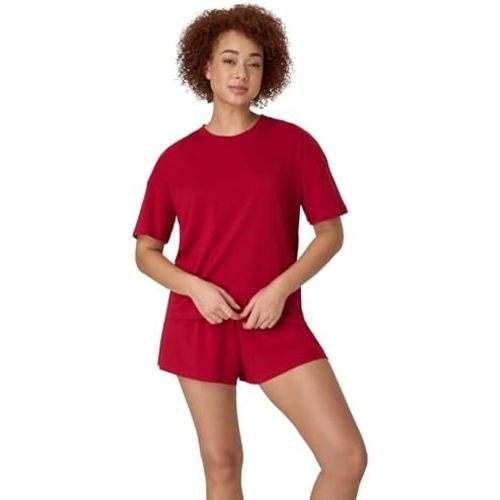 Hanes Women's Pajamas Set, Comfywear Pajamas for Women Set, Originals SupertSoft Loungewear, T-Shirt & Sleep Shorts