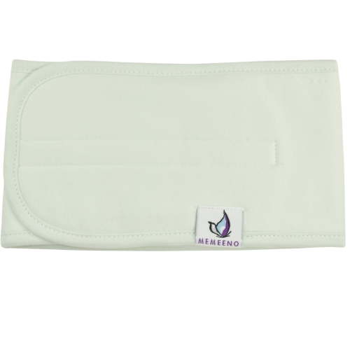 MEMEENO Belly Band for Colic & Gas Relief, Organic Cotton, Self-Warming for Fussy Newborn (Sage)