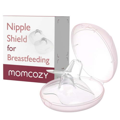 Momcozy Silicone Contact Nipple Shields for Breastfeeding, Nursing Care for Newborn, Ultra-Thin & Super-Soft with Case
