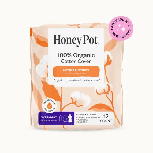 Organic Cotton Comfort Cover Heavy Flow Overnight Pads